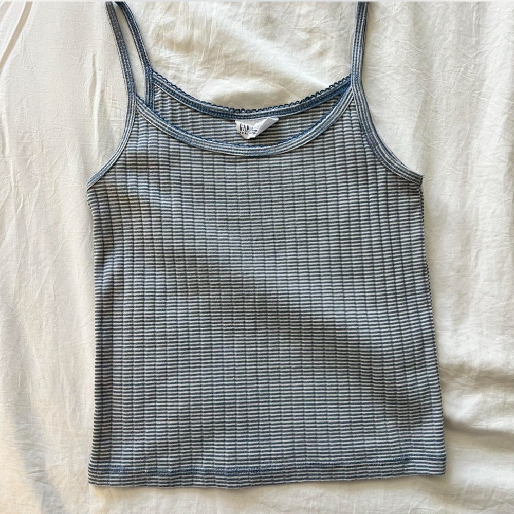 GAP Women's Striped Blue Camisole